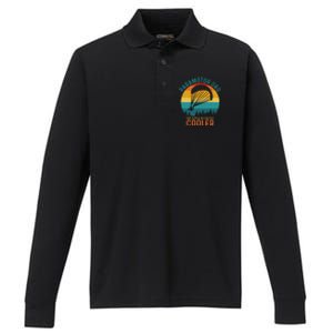 Paramotor Dad Like A Regular Dad But Cooler Funny Paramotor Pilot Performance Long Sleeve Polo