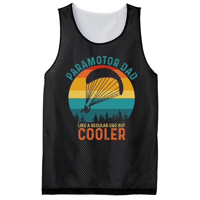 Paramotor Dad Like A Regular Dad But Cooler Funny Paramotor Pilot Mesh Reversible Basketball Jersey Tank