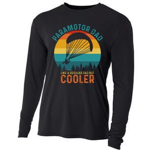 Paramotor Dad Like A Regular Dad But Cooler Funny Paramotor Pilot Cooling Performance Long Sleeve Crew