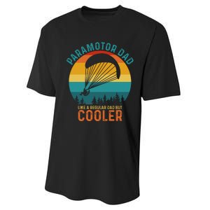 Paramotor Dad Like A Regular Dad But Cooler Funny Paramotor Pilot Performance Sprint T-Shirt