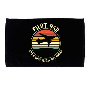 Pilot Dad Like A Normal Dad But Cooler Fathers Day Microfiber Hand Towel