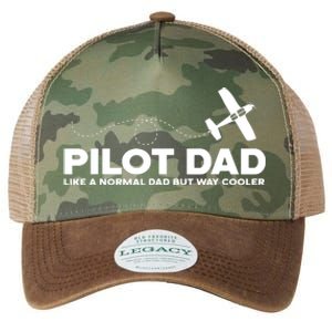 Pilot Dad Like Normal Dad But Cooler Airplane Pilot Dad Legacy Tie Dye Trucker Hat