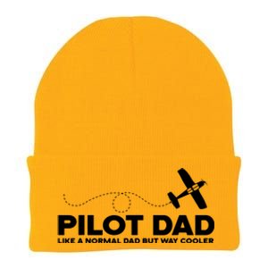 Pilot Dad Like Normal Dad But Cooler Airplane Pilot Dad Knit Cap Winter Beanie