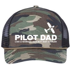 Pilot Dad Like Normal Dad But Cooler Airplane Pilot Dad Retro Rope Trucker Hat Cap