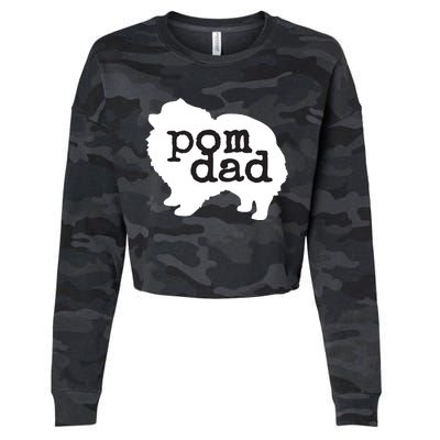 Pomeranian Dog Lover Pom Dad Cropped Pullover Crew