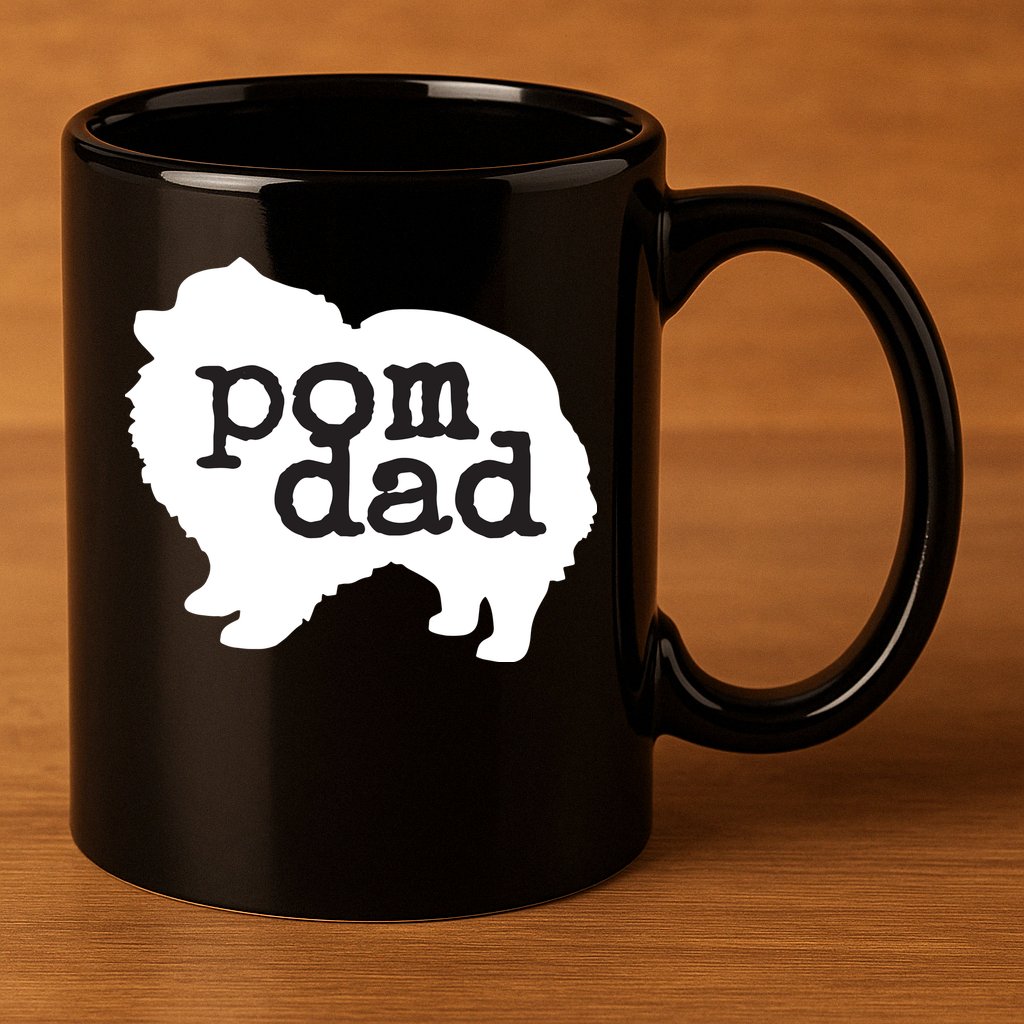 Pomeranian Dog Lover Pom Dad 11oz C Handle Ceramic Mug
