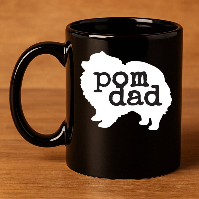 Pomeranian Dog Lover Pom Dad 11oz C Handle Ceramic Mug