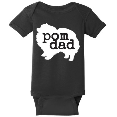 Pomeranian Dog Lover Pom Dad Baby Bodysuit