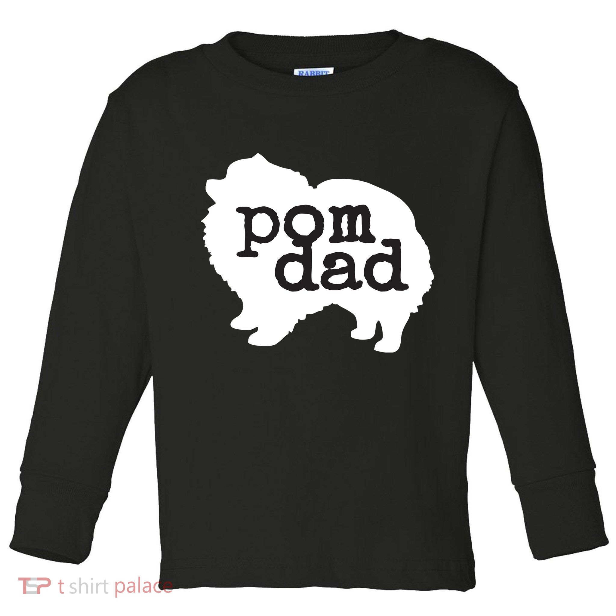 Pomeranian Dog Lover Pom Dad Toddler Long Sleeve Shirt