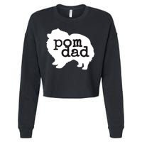 Pomeranian Dog Lover Pom Dad Cropped Pullover Crew