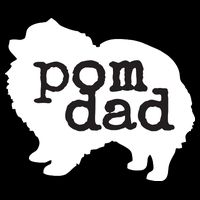 Pomeranian Dog Lover Pom Dad Cropped Pullover Crew