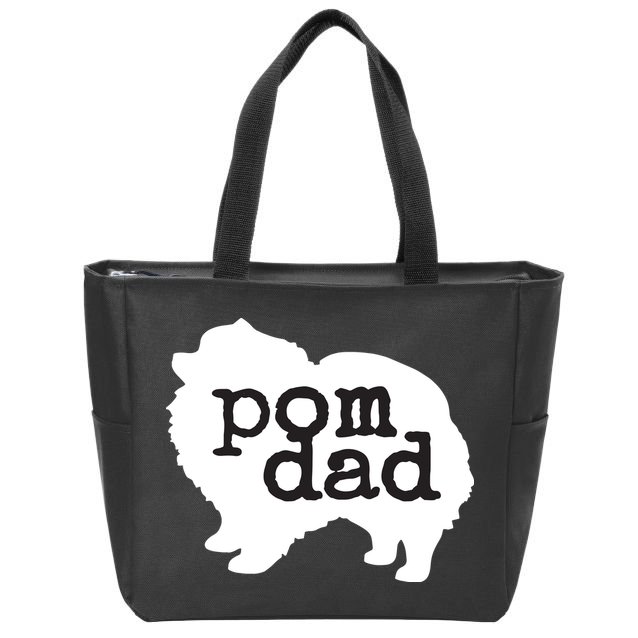 Pomeranian Dog Lover Pom Dad Zip Tote Bag