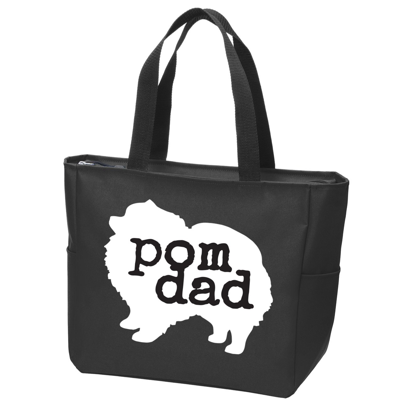 Pomeranian Dog Lover Pom Dad Zip Tote Bag