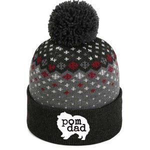 Pomeranian Dog Lover Pom Dad The Baniff Cuffed Pom Beanie