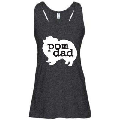 Pomeranian Dog Lover Pom Dad Ladies Essential Flowy Tank