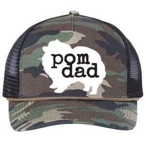 Pomeranian Dog Lover Pom Dad Retro Rope Trucker Hat Cap