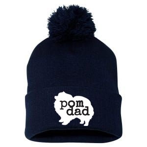 Pomeranian Dog Lover Pom Dad Pom Pom 12in Knit Beanie