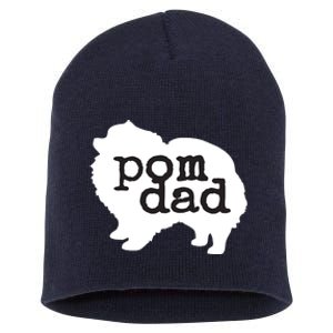 Pomeranian Dog Lover Pom Dad Short Acrylic Beanie