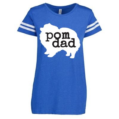 Pomeranian Dog Lover Pom Dad Enza Ladies Jersey Football T-Shirt