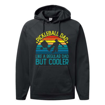 Pickleball Dad Like A Regular Dad But Cooler Performance Fleece Hoodie