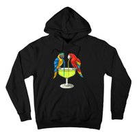 Parrots Drinking Margarita Hawaiian Vacation Beach Party Hoodie