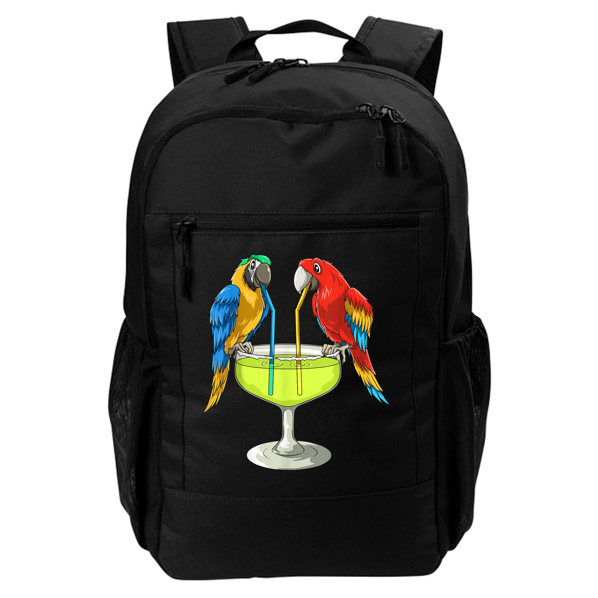 Parrots Drinking Margarita Hawaiian Vacation Beach Party Backpack