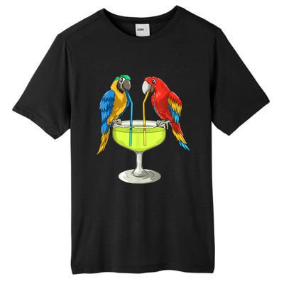 Parrots Drinking Margarita Hawaiian Vacation Beach Party Tall Fusion ChromaSoft Performance T-Shirt