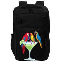 Parrots Drinking Margarita Tropical Vacation Hawaiian Birds Impact Tech Backpack