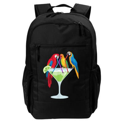 Parrots Drinking Margarita Tropical Vacation Hawaiian Birds Backpack