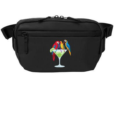 Parrots Drinking Margarita Tropical Vacation Hawaiian Birds Crossbody Pack