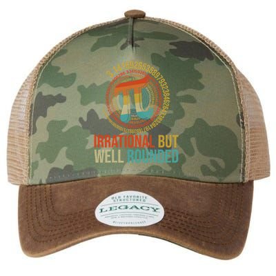 Pi Day Math Lover Apparel Irrational But Well-Rounded Pi Digits Design   Legacy Tie Dye Trucker Hat