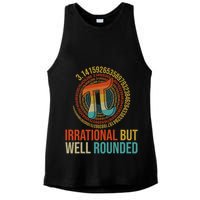 Pi Day Math Lover Apparel Irrational But Well-Rounded Pi Digits Design   Ladies PosiCharge Tri-Blend Wicking Tank