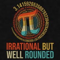 Pi Day Math Lover Apparel Irrational But Well-Rounded Pi Digits Design   Ladies PosiCharge Tri-Blend Wicking Tank