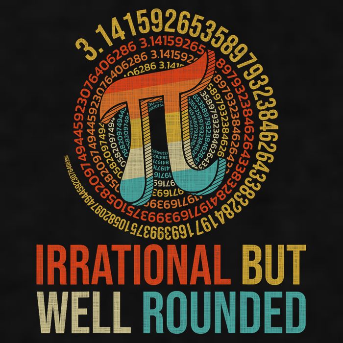 Pi Day Math Lover Apparel Irrational But Well-Rounded Pi Digits Design   Ladies PosiCharge Tri-Blend Wicking Tank