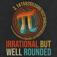 Pi Day Math Lover Apparel Irrational But Well-Rounded Pi Digits Design   7 Panel Mesh Trucker Snapback Hat