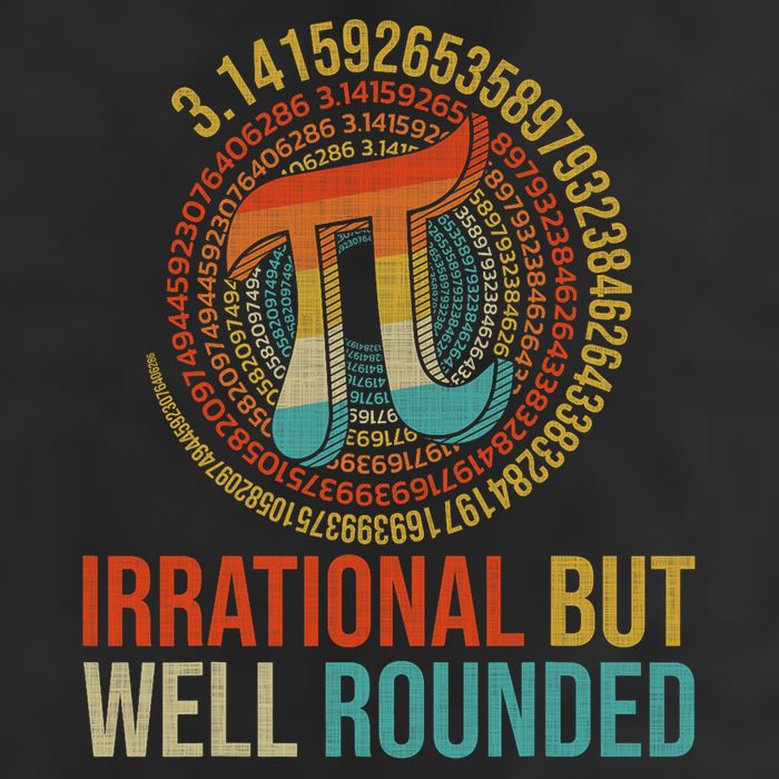Pi Day Math Lover Apparel Irrational But Well-Rounded Pi Digits Design   7 Panel Mesh Trucker Snapback Hat