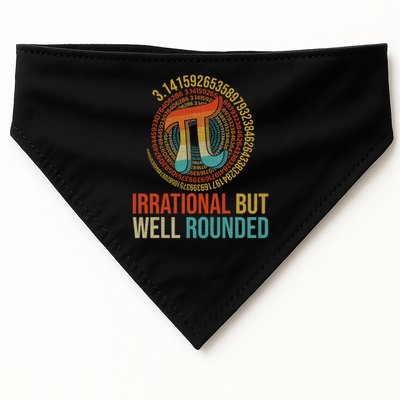 Pi Day Math Lover Apparel Irrational But Well-Rounded Pi Digits Design   USA-Made Doggie Bandana