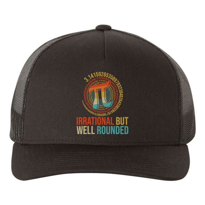 Pi Day Math Lover Apparel Irrational But Well-Rounded Pi Digits Design   Yupoong Adult 5-Panel Trucker Hat