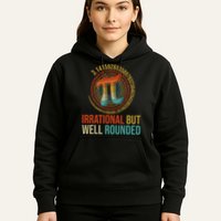 Pi Day Math Lover Apparel Irrational But Well-Rounded Pi Digits Design   Hoodie