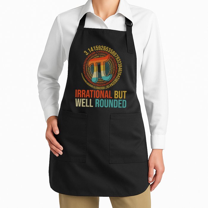 Pi Day Math Lover Apparel Irrational But Well-Rounded Pi Digits Design   Apron