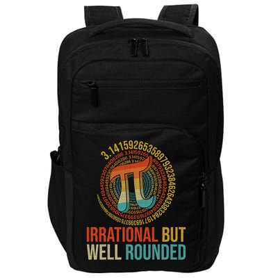 Pi Day Math Lover Apparel Irrational But Well-Rounded Pi Digits Design   Impact Tech Backpack