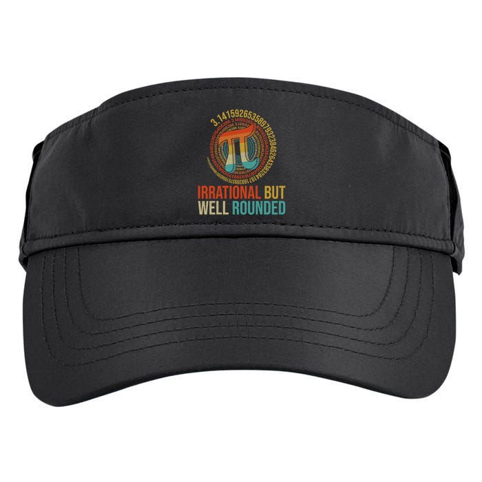 Pi Day Math Lover Apparel Irrational But Well-Rounded Pi Digits Design   Adult Drive Performance Visor