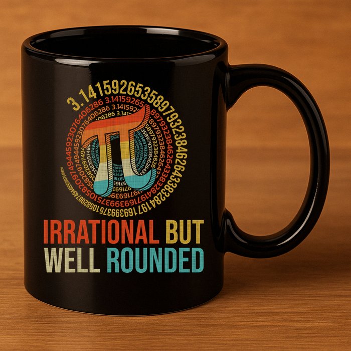 Pi Day Math Lover Apparel Irrational But Well-Rounded Pi Digits Design   11oz C Handle Ceramic Mug
