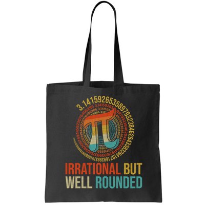 Pi Day Math Lover Apparel Irrational But Well-Rounded Pi Digits Design   Bag