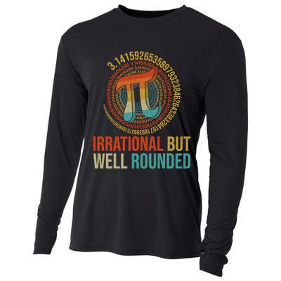 Pi Day Math Lover Apparel Irrational But Well-Rounded Pi Digits Design   Cooling Performance Long Sleeve Crew