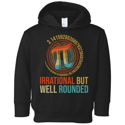 Pi Day Math Lover Apparel Irrational But Well-Rounded Pi Digits Design   Toddler Hoodie