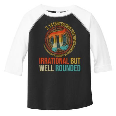 Pi Day Math Lover Apparel Irrational But Well-Rounded Pi Digits Design   Toddler Fine Jersey T-Shirt