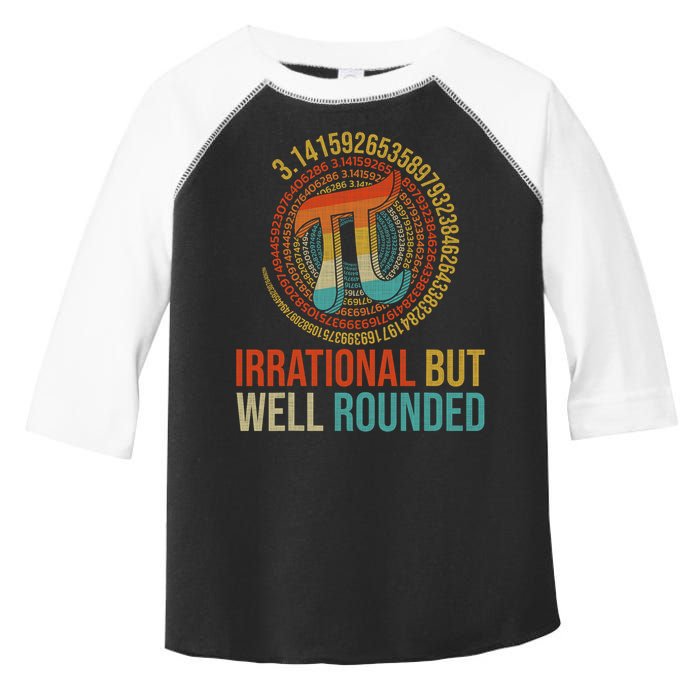 Pi Day Math Lover Apparel Irrational But Well-Rounded Pi Digits Design   Toddler Fine Jersey T-Shirt