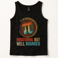 Pi Day Math Lover Apparel Irrational But Well-Rounded Pi Digits Design   Tank Top