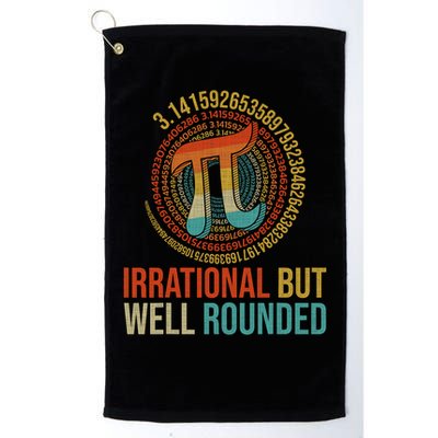 Pi Day Math Lover Apparel Irrational But Well-Rounded Pi Digits Design   Golf Towel